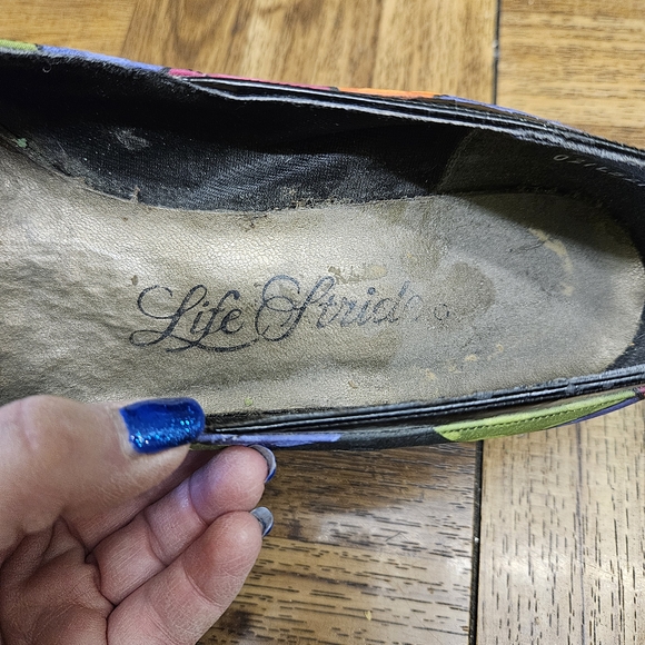 Vintage Life Stride Colorful Patchwork Heels 80s - Picture 9 of 14